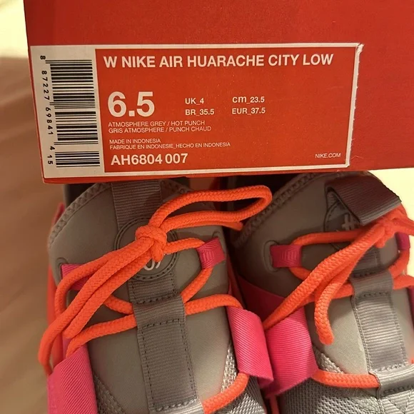 Nike Air Huarache City Low Atmosphere Grey Size 6.5 NEW - Picture 3 of 3